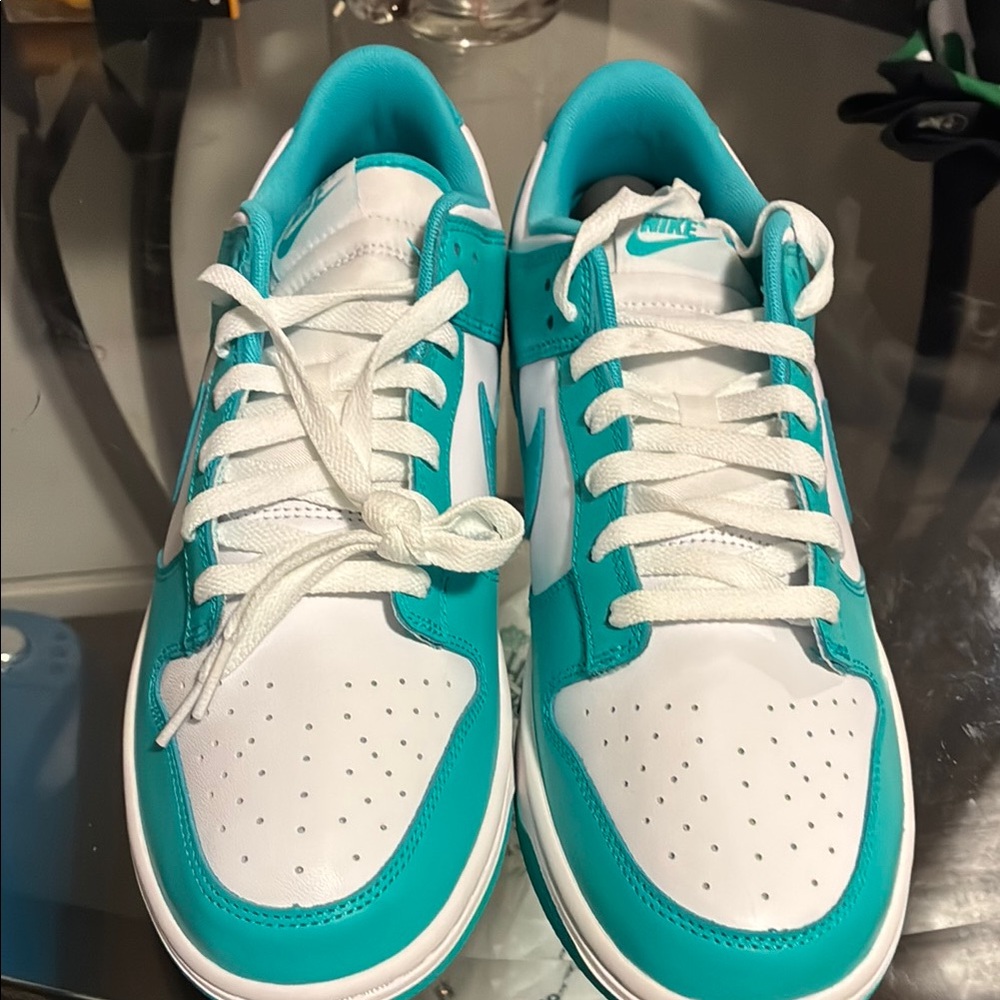 Nike Turquoise and White Athletic Shoes